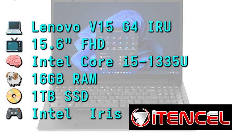 LAPTOP 🎁NUEVA🎁📦CAJA, Lenovo V15 G4 IRU (83A100ECUS), 15.6″ FHD IPS, Intel Core i5-1335U, 16GB RAM, Iris Xe, 1TB SSD