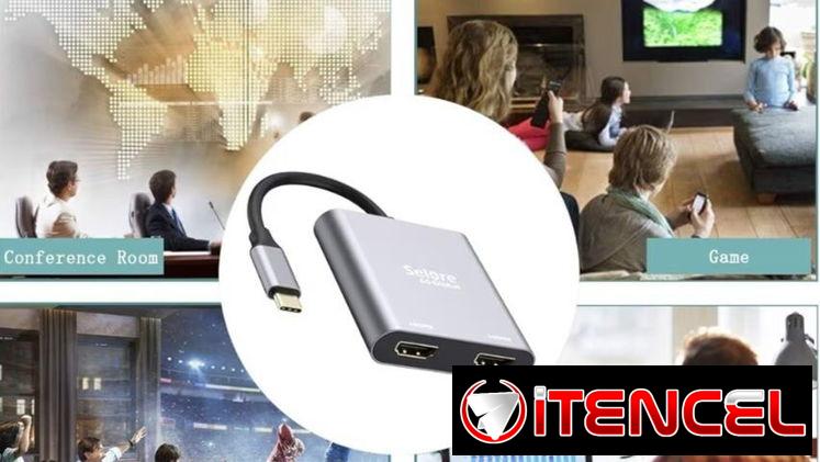 Adaptador USB-C a Dual HDMI Selore&S-Global (4K@60Hz)