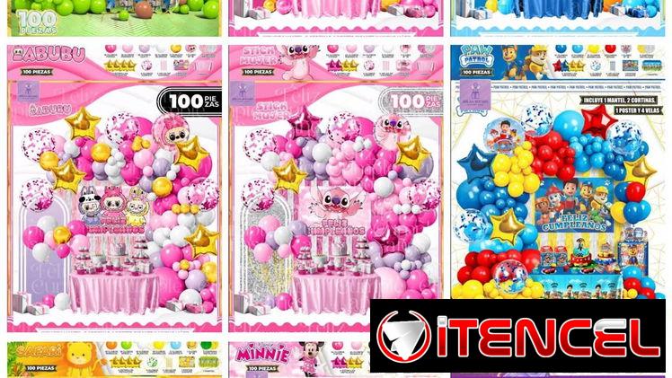 🎈Sets decorativos temáticos de 100 piezas 🎈