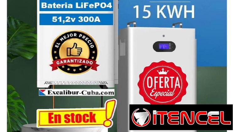 BATERIA SOLAR 48v / 51,2v 300A 15,26KWH /BMS