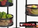 🍅Organizador metálico giratorio de 5 niveles  ✅Medida: 90 cm altura x 36 cm ancho.  🏷️$55 usd  – Disponibles en 🤍🖤