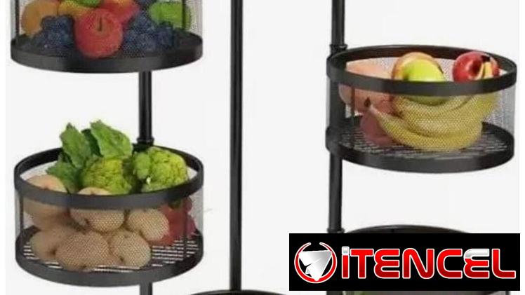 🍅Organizador metálico giratorio de 5 niveles  ✅Medida: 90 cm altura x 36 cm ancho.  🏷️$55 usd  – Disponibles en 🤍🖤