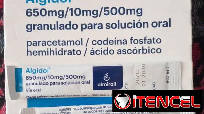 Algidol granulado para solución oral(paracetamol / codeína fosfato/ ácido ascórbico – 650mg/10mg/500mg),