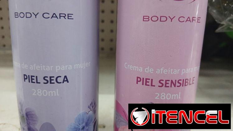 Vendo Espuma de Afeitar,  Body Care, para Damas para piel sensible y seca frascos de 280ml.