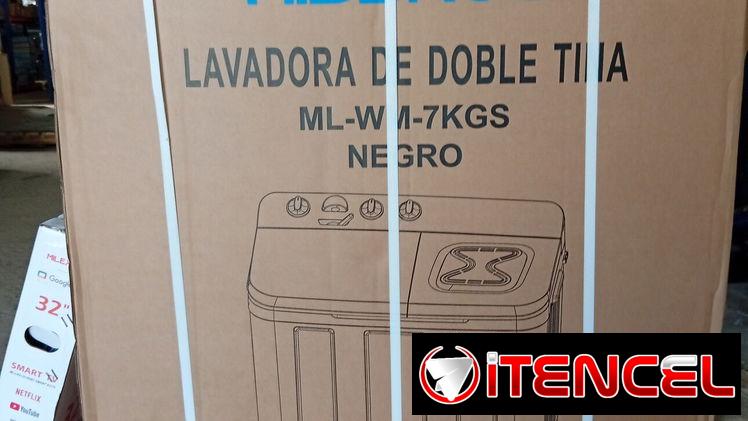 Lavadora doble tina milexus 7 kg negro 165 usd