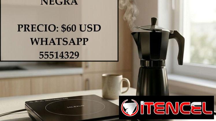 ESTUFA DE INDUCCIÓN SIMPLE MILEXUS + CAFETERA NEGRA, ENTREGA DE FACTURA. APROVECHA LA OFERTA!!!!!