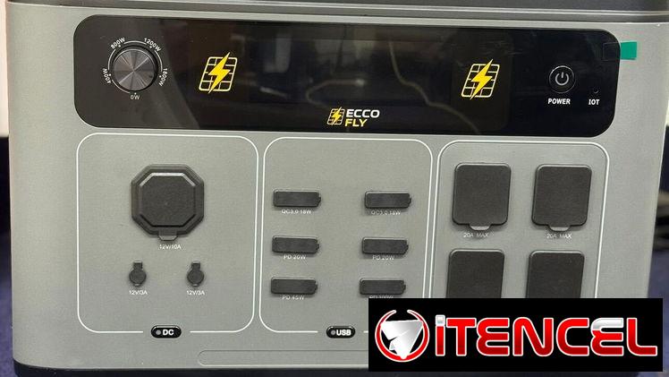 Estación de Energía EccoFly 2048Wh • Panel de Regalo