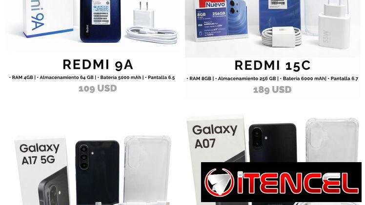 Teléfonos celulares de varias marcas y precios