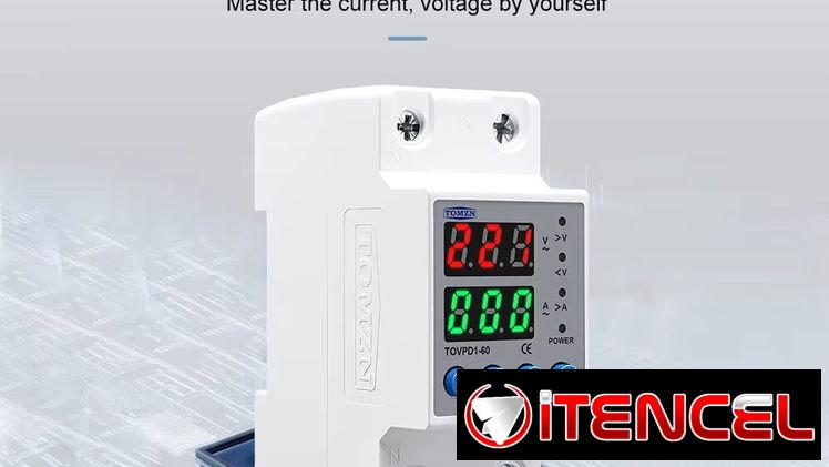 Protector de Voltaje TOMZN CA 110/220v  50/60HZ  63A Ajustable y Digital