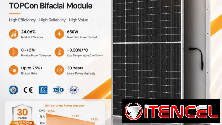 Paneles Solares Topcon 650W Bifaciales