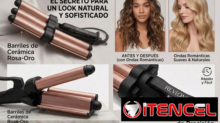 Rizador de pelo de tres barriles Revlon