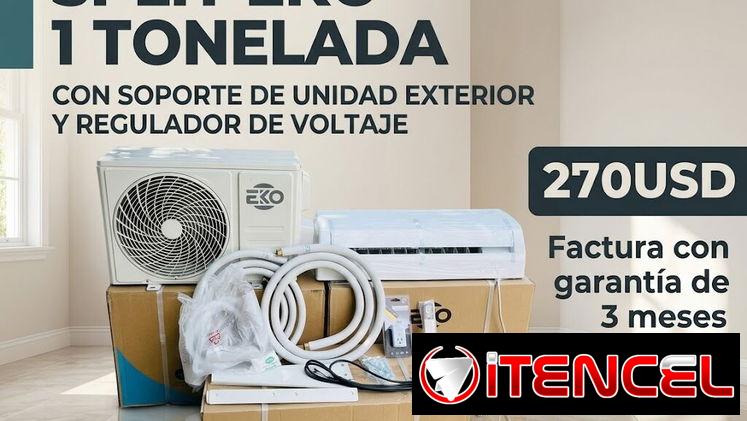 ❄️ Split EKO 1T + Regulador + Soporte de unidad exterior
