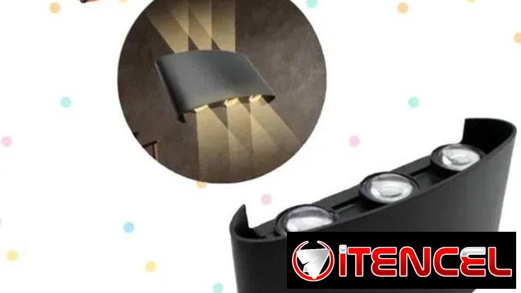 Aplique semi cilindro 6 LED 6w (168mm x 80mm)