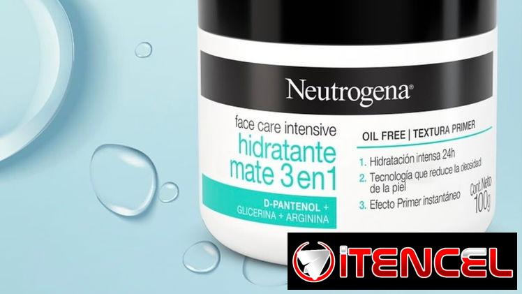 ​Neutrogena Face Care Intensive Hidratante Mate 3 en 1 100g – Crema Facial Gel Oil Free con D-Pantenol y Textura Primer