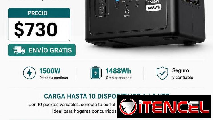 Inversor, Estación Oupes 1488Wh,  730 USD ecoflou