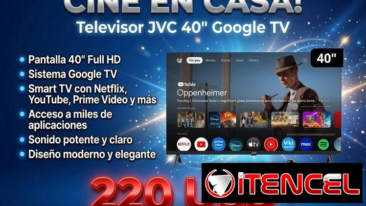 ¡TELEVISOR JVC 40″ GOOGLE TV NUEVO!