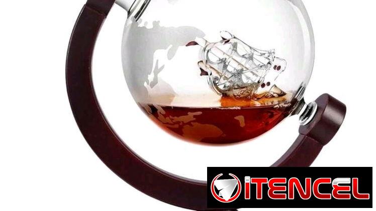 🌎🥃 DECANTADOR GLOBO TERRÁQUEO DE LUJO – $35 USD 🥃🌎