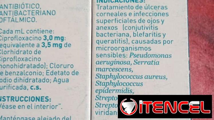 Ciprofloxacino en colirio