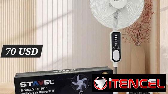 Ventilador Solar Recargable STAVEL