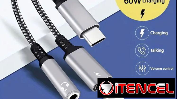 Vendo adaptador triple  (Tipo C Macho/Doble Salida Hembra (Audio 3.5 y Tipo C)