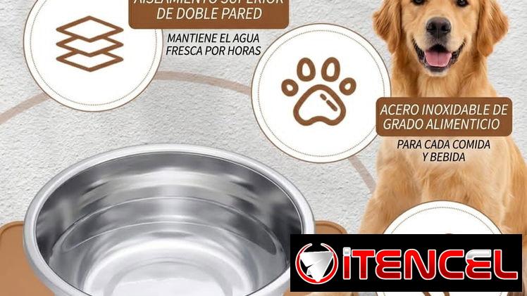 Plato de acero inoxidable mediano de 64oz para mascotas, ideal para perros medianos.