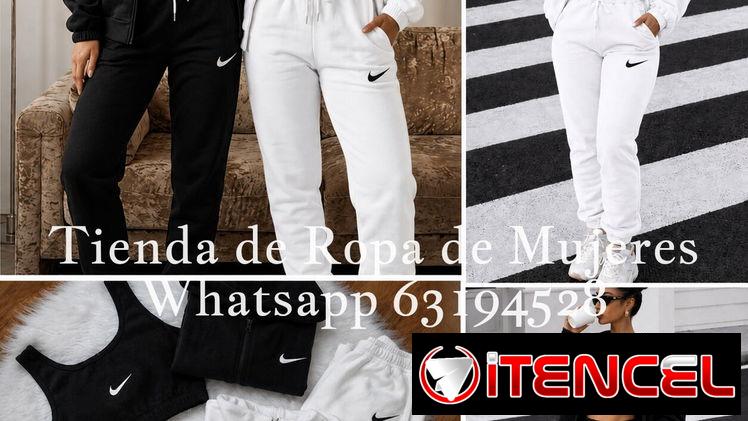 Conjuntos Originales Nike de blusa, abrigo con zipper y capucha y pantalón con bolsillos jogger unitalla le sirve a XS.