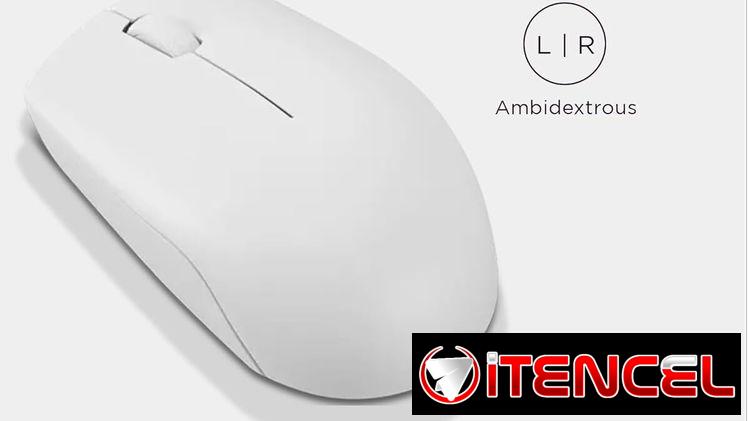 Mouse Inalámbrico Lenovo 300 2.4G🖱️Ambidiestro, Compacto, 12 Meses Batería🔋DPI 1000, USB Nano💼Envío* + Garantía**