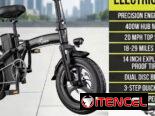🚲 Bicicleta Eléctrica Plegable LockRun 400W – Ruedas de 14″ | videojuegoshabana.com