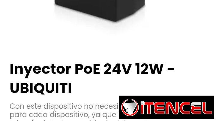 Inyector PoE 24V 12W – UBIQUITI. Con éste dispositivo no necesitas un tomacorriente para cada dispositivo