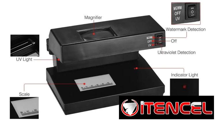 Lámpara Ultravioleta detector de billetes falsos. Nueva