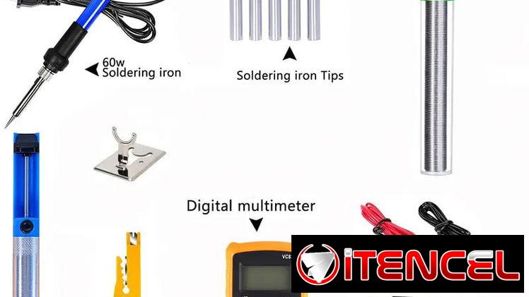 Kit de soldador eléctrico de 60 W con multímetro digital | Con garantía | videojuegoshabana.com