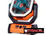 Ventilador Recargable F6 20000 mAh Con Linterna LED, 20000 mAh de Oscilación Automática con Batería con Control Remoto/