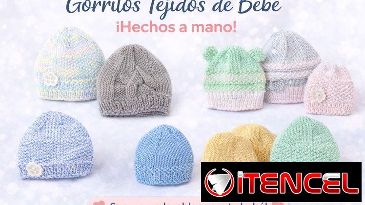 Gorros tejidos  para  bebé