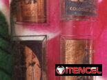 JUEGO DE VASOS ANTIGUOS 7 MARAVILLAS LAMINADO EN ORO