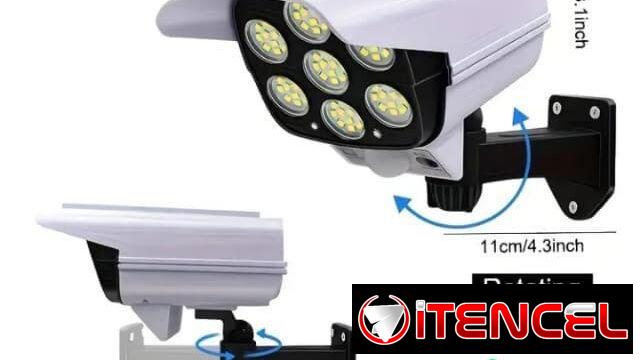 Lámpara de exterior con sensor de movimiento y panel solar