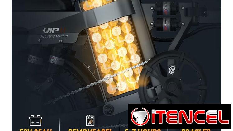 Bicicleta eléctrica plegable con ignoración sin llave, 1000/2000W, 52V 25Ah/48V 15Ah, Max 60-80 millas de alcance plegab
