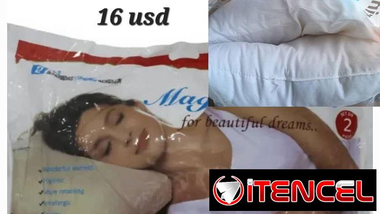 Set de 2 almohadas antialérgicas, selladas al vacío