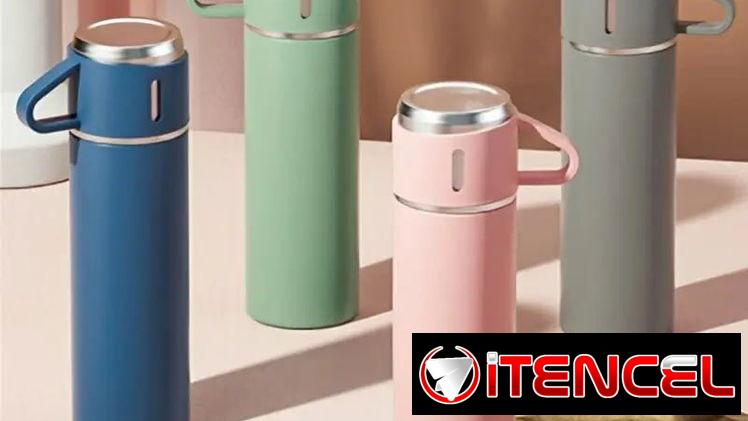 ☕ Set de Termo con Tazas – Elegancia y Funcionalidad en un Solo Pack 🎁🖤