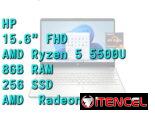LAPTOP 🎁NUEVA🎁📦CAJA, HP (15-ef2126wm), 15.6″ FHD IPS Antireflejo, AMD Ryzen 5 5500U, 8GB RAM, Radeon, 256GB SSD