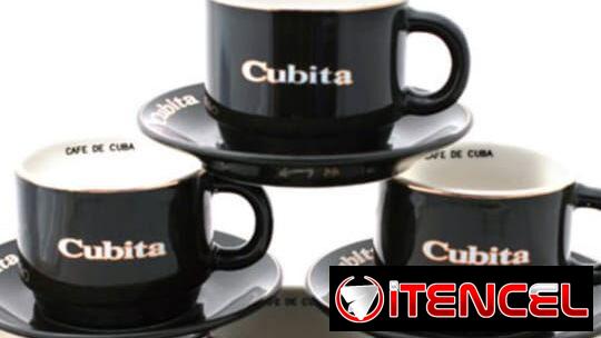 Juego de 6 tazas Cubita  con sus platillos