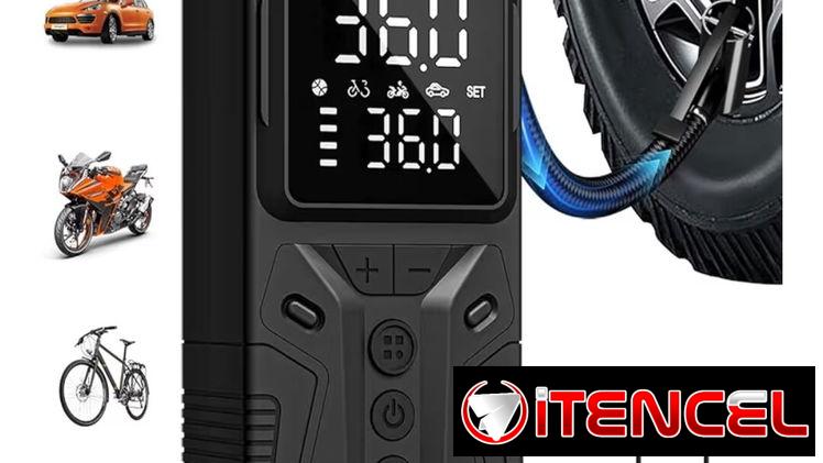 Compresor portatil para inflar gomas carro moto bicicleta hasta 150 libras de presion nuevo sellado en caja-35usd