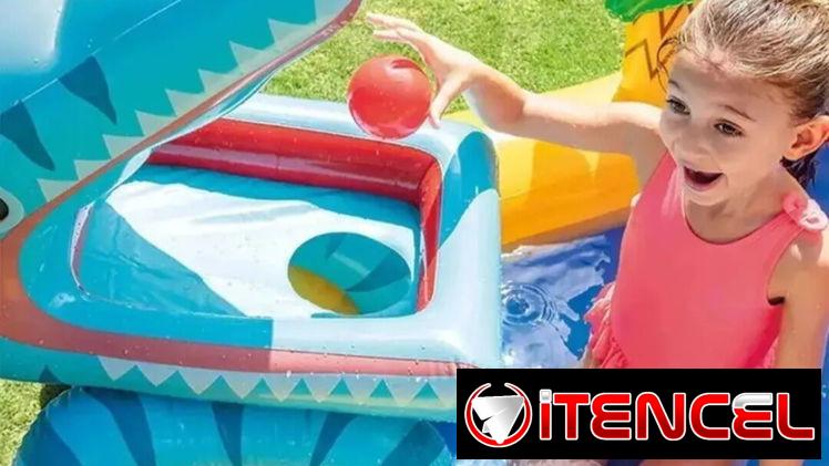 Piscina tipo parque inflable para el disfrute del verano en casa