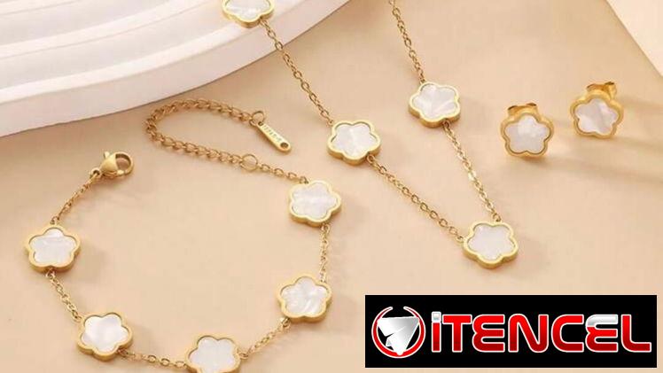 *CONJUNTO VAN CLEEF DE ACERO INOXIDABLE*