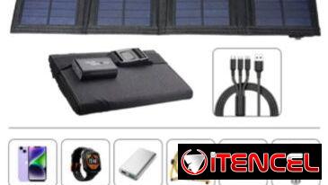 PANEL SOLAR PORTATIL DE 9.6 W, IDEAL PARA CARGAR CELULARES, LAMPARAS RECARGABLES, CARGADORES PORTATILES, RADIOS