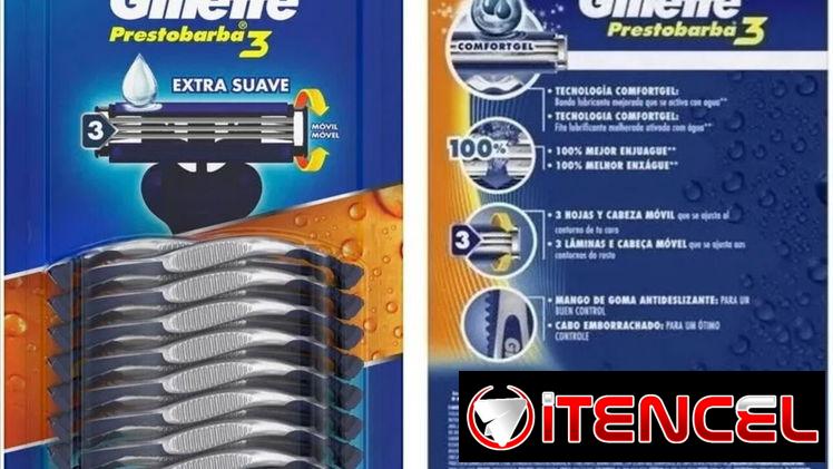 MAQUINA DE AFEITAR GILLETTE PRESTOBARBA 3, EXTRA SUAVE, 16 PZ