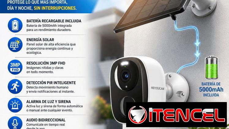 Cámara solar de seguridad de un visor