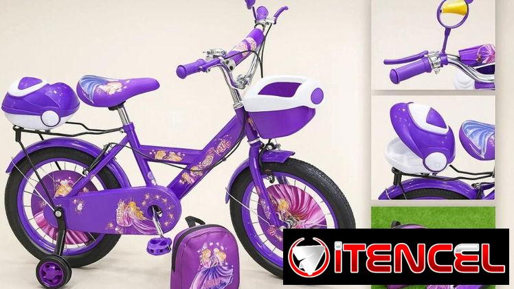 Bicicleta de niña y niño medida 12 con su mochila y casco ideal para su regalo