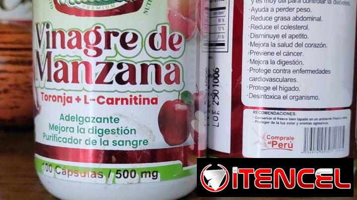 VINAGRE DE MANZANA en capsulas de 500 mg