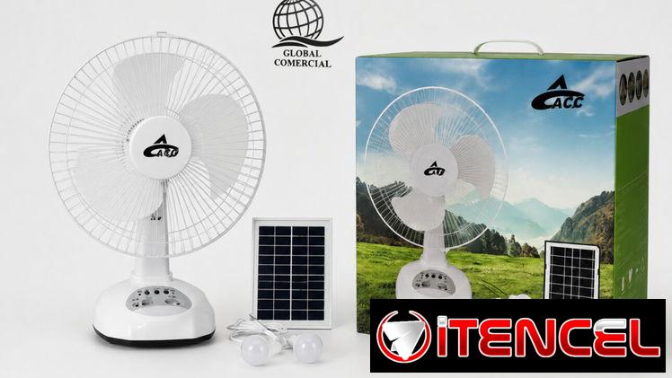 VENTILADOR SOLAR RECARGABLE ACC 35 USD | CON PANEL SOLAR | GARANTÍA | LA HABANA