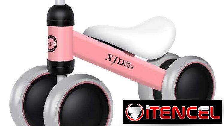 Bicicleta de equilibrio para niños pequeños – Lindo juguete para bebés de 12 a 24 meses – Andador sin pedal con 4 ruedas